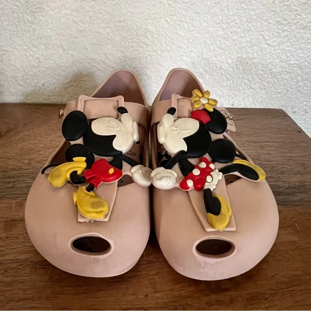 Mini Melissa Disney Minnie & Mickey Ultra girl Mary Jane SZ 8 Toddler Jelly